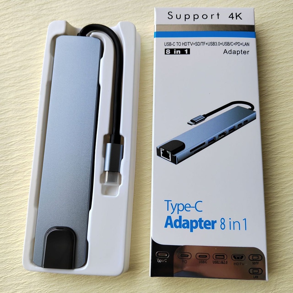 typec拓展坞适用于华为苹果macbook笔记本 八合一扩展坞