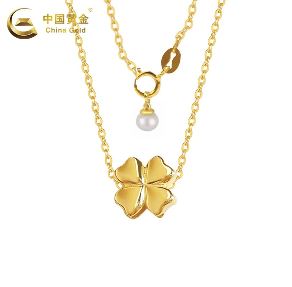 少女时代蝴蝶结999足金吊坠0.45g