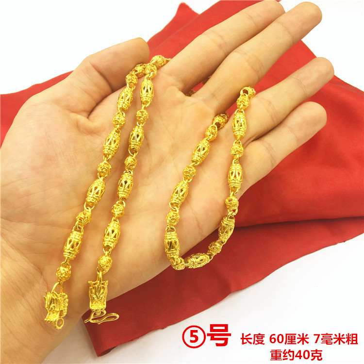 不掉色男士双龙头项链