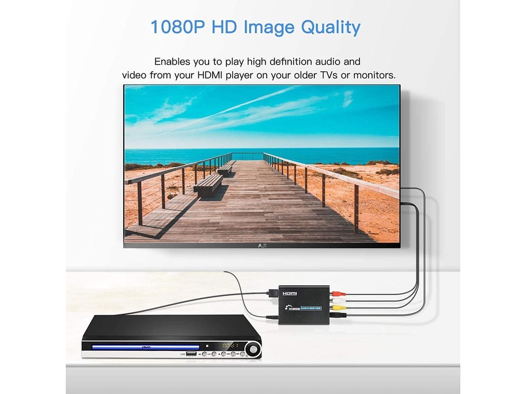 ADAPTADOR HDMI A RCA+S-VIDEO