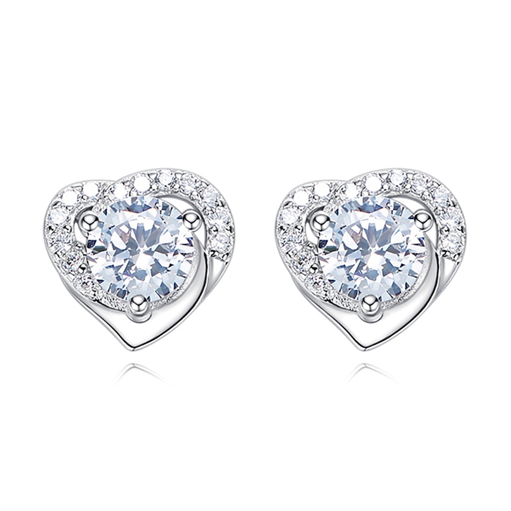 ARETES DE CORAZON DE PLATA  ED-113