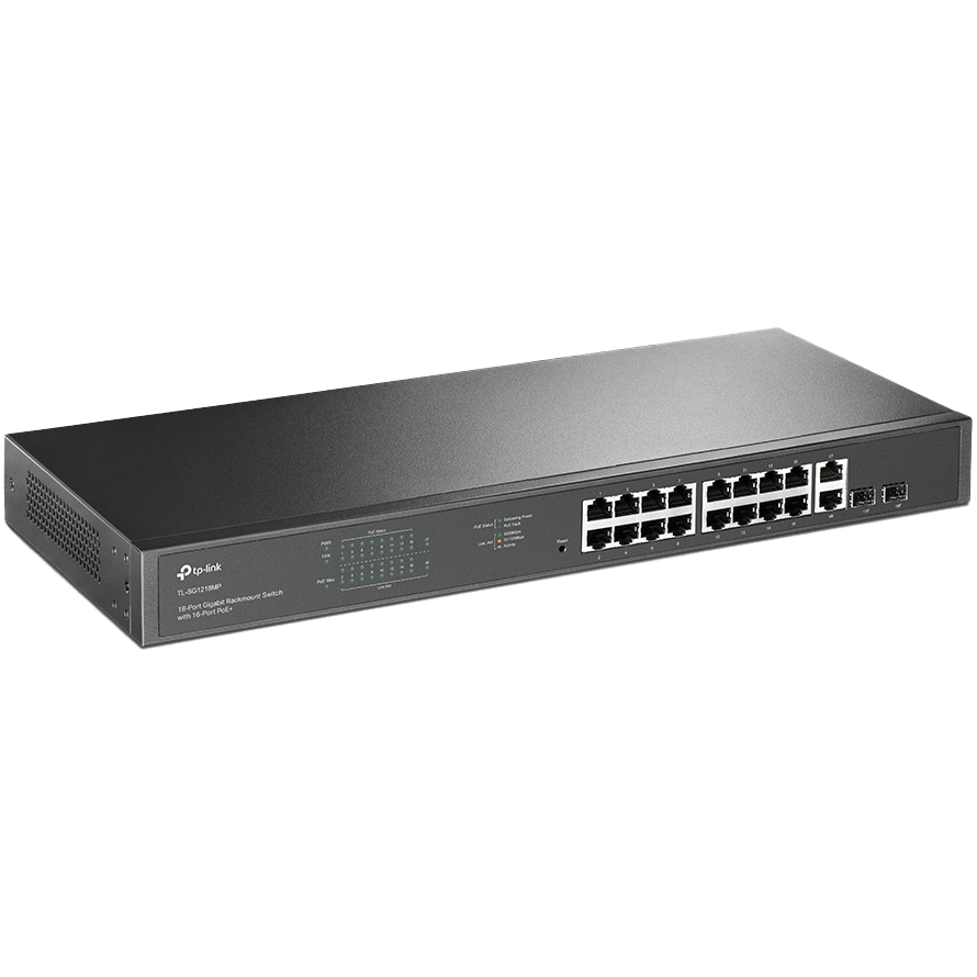 TP-LINK SWITCH POE GIGABIT 16+2 PUERTOS (16 POE+) TL-SG1218MP