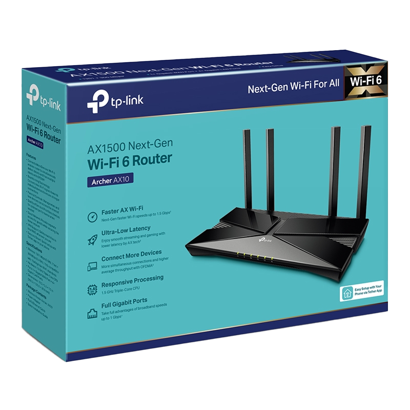TP-LINK ROUTER WIFI 6 AX1500 ARCHER AX10