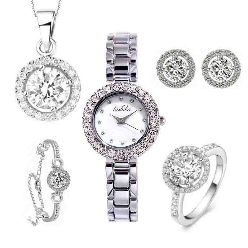 KIT diamante reloj británico plata cielo estrellado