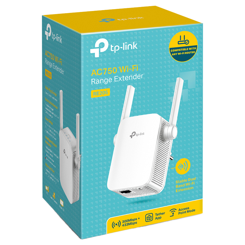 TP-LINK EXTENSOR DE RANGO WIFI AC750 RE205