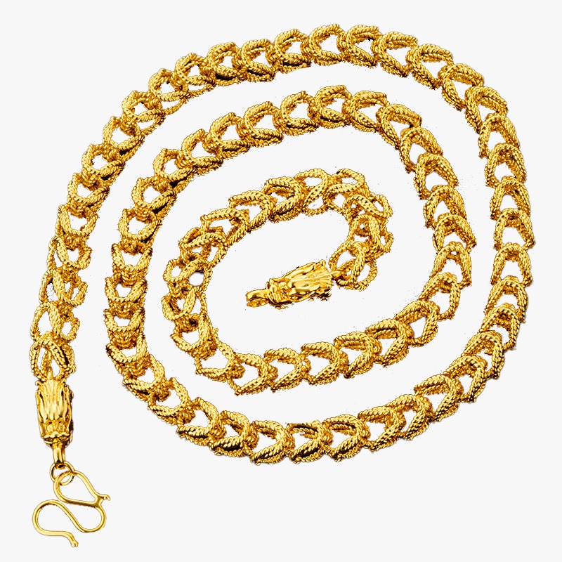 Collar hueco doble grifo baño oro NX1089