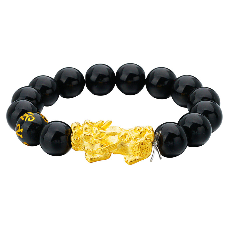 Pulsera Pixiu de Obsidiana Cobre Puro