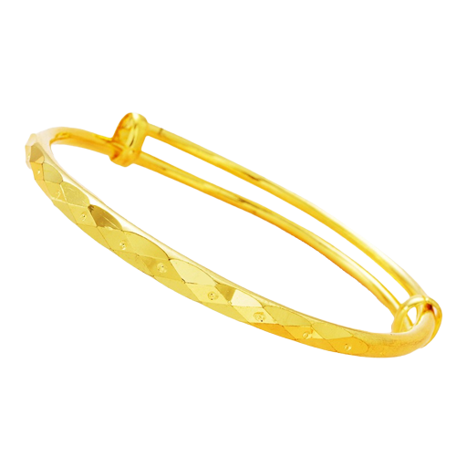 Pulsera rombos de latón dorado