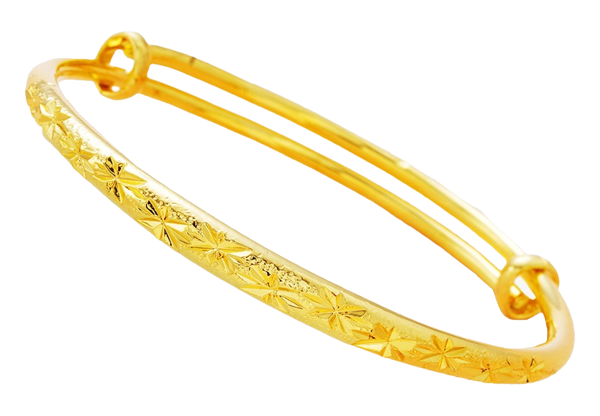 Pulsera de gypsophila de latón bañado en oro