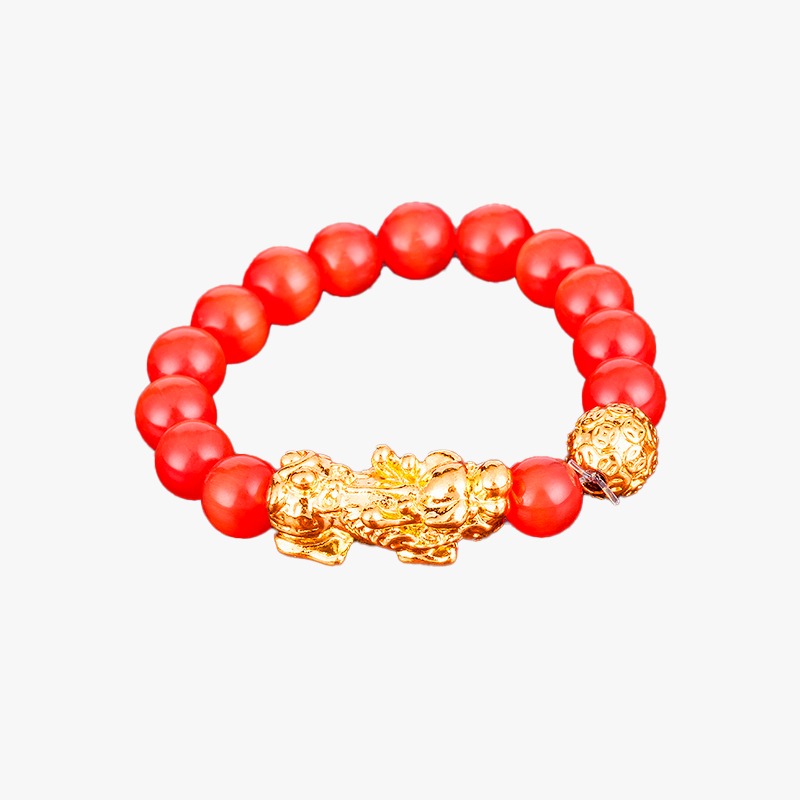 Bravo chapado en oro 10mm rojo 153