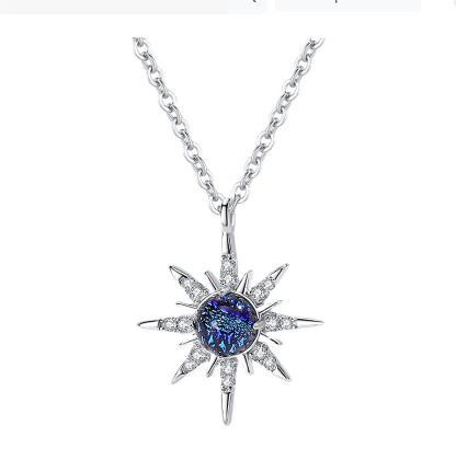 COLLAR DE ESTRELLA DZ-147 PLATINO