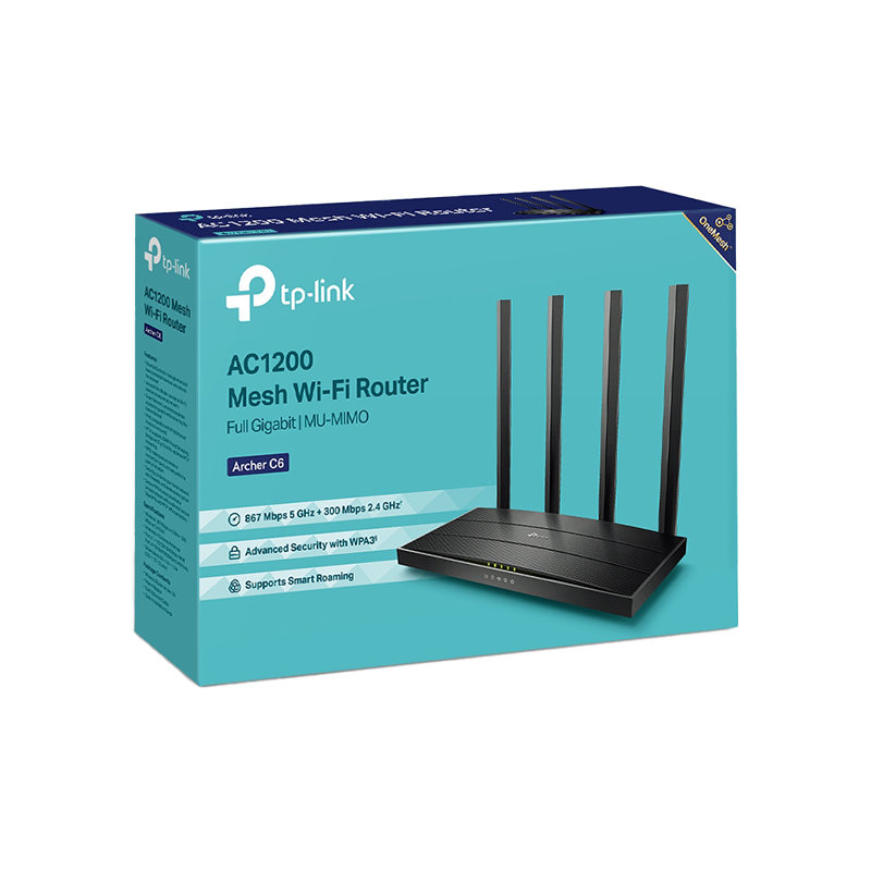 TP-LINK ROUTER WIFI AC1200 GIGABIT MESH ARCHER C6