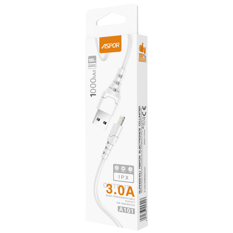 ASPOR CABLE USB LIGHTNING 1M A101