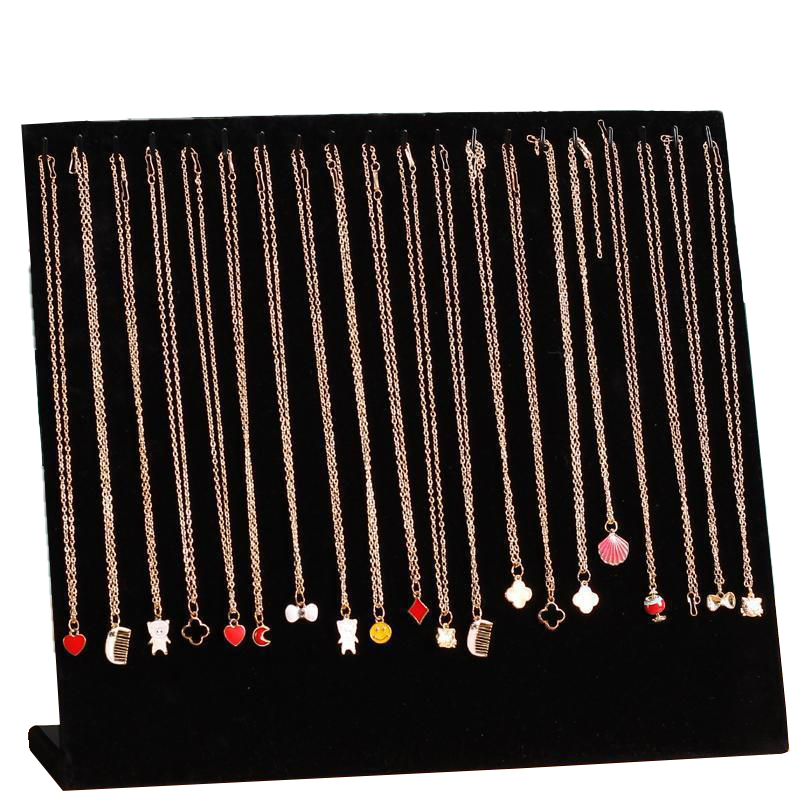 Soporte de exhibición de pulsera de collar de terciopelo