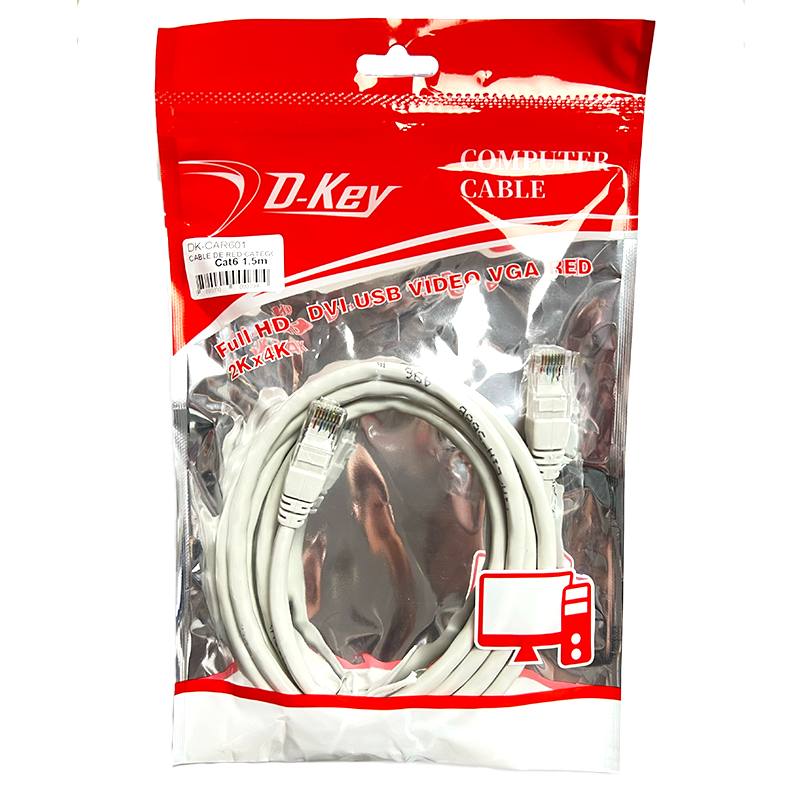 CABLE DE PARCHEO UTP CAT.6 1.5M DK-CAR601