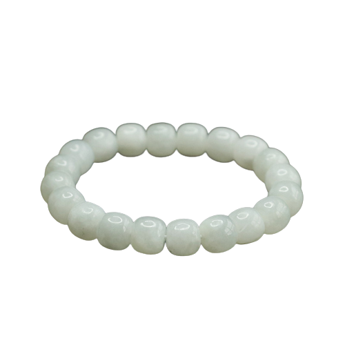 Pulsera jade blanco gordo de cordero