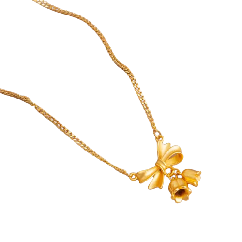 COLLAR DORADO INOXIDABLE LIRIO