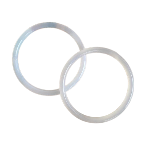 Pulsera de calcedonia blanca cascabeleo de lichi
