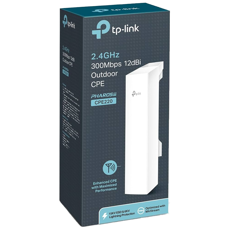 TP-LINK ANTENA CPE EXTERIOR (PUNTO A PUNTO) PHAROS CPE220