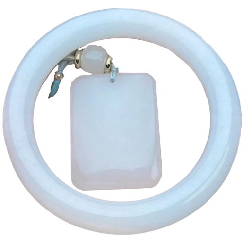 PULSERA y Colgante de Jade Blanco (DOS PIEZA)