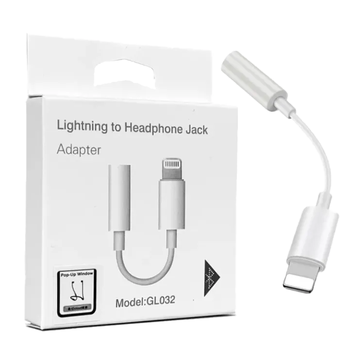 ADAPTADOR LIGHTNING A AUXILIAR 3.5MM BLUETOOTH GL032 (REMATE)