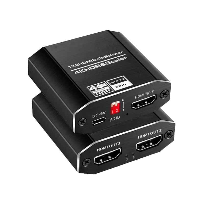SPLITTER HDMI 2.0b 1X2 4K HDR ZY-HS20C