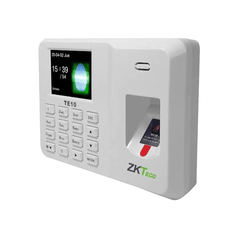 ZKTECO TERMINAL DE TIEMPO Y ASISTENCIA TE10 (REMATE)(SIN CAJA)