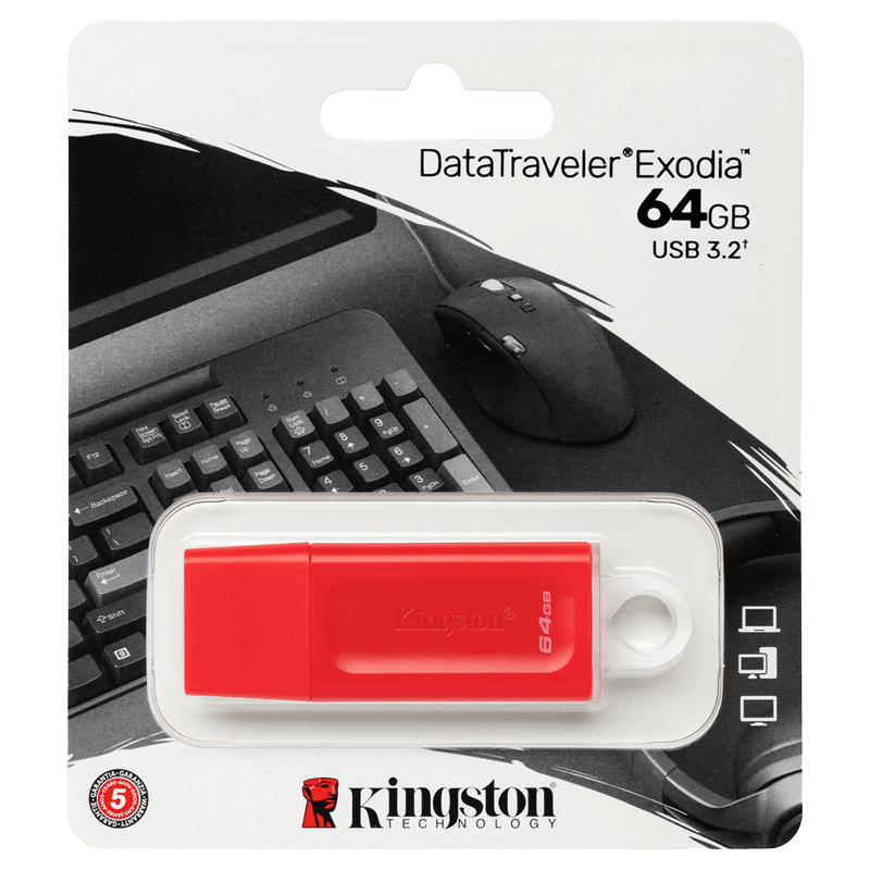 KINGSTON DATATRAVELER EXODIA 64GB ROJO