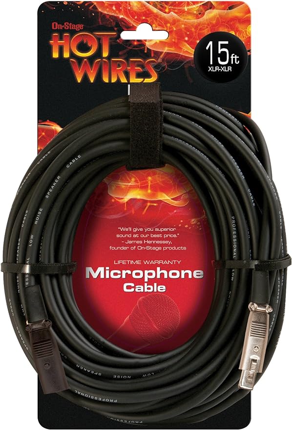 CABLE DE MICROFONO XLR PARA EL ESCENARIO, 15 PIES