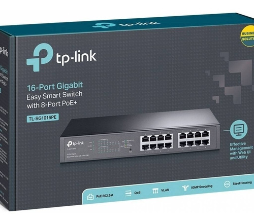 TP-LINK SWITCH POE+ GIGABIT 16 PUERTOS TL-SG1016PE