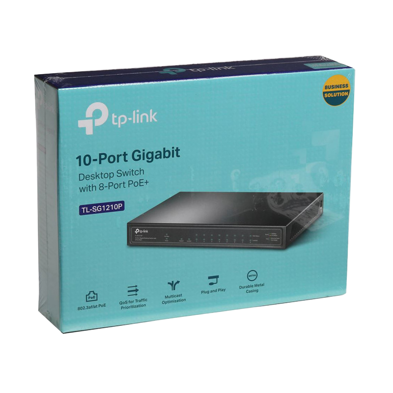 TP-LINK SWITCH POE GIGABIT 8+2 PUERTOS (8 POE+) TL-SG1210P