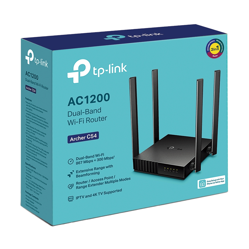 TP-LINK ROUTER WIFI AC1200 DOBLE BANDA ARCHER C50