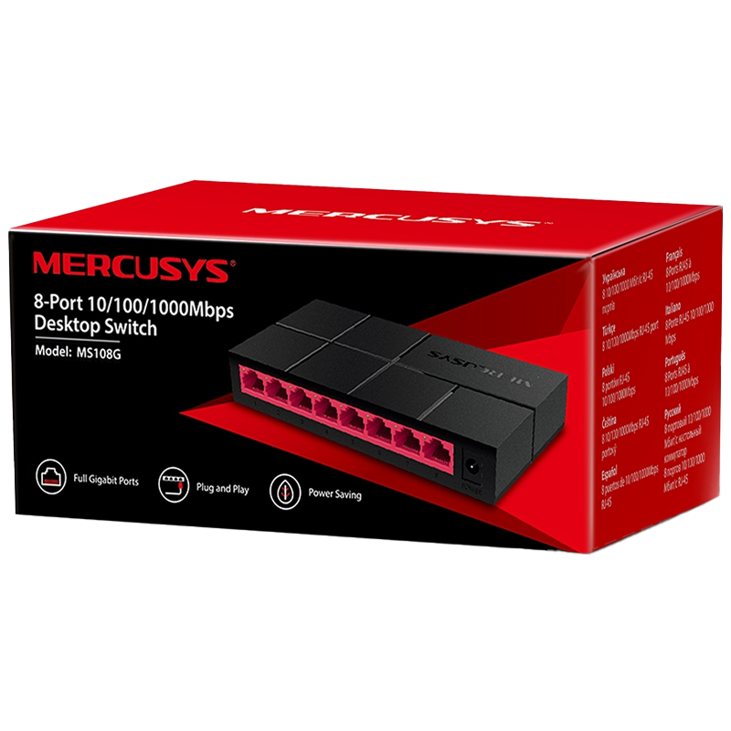 MERCUSYS SWITCH GIGABIT 8 PUERTOS MS108G