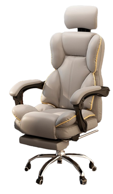 SILLA DE OFICINA TIPO CUERINA 760 GRIS