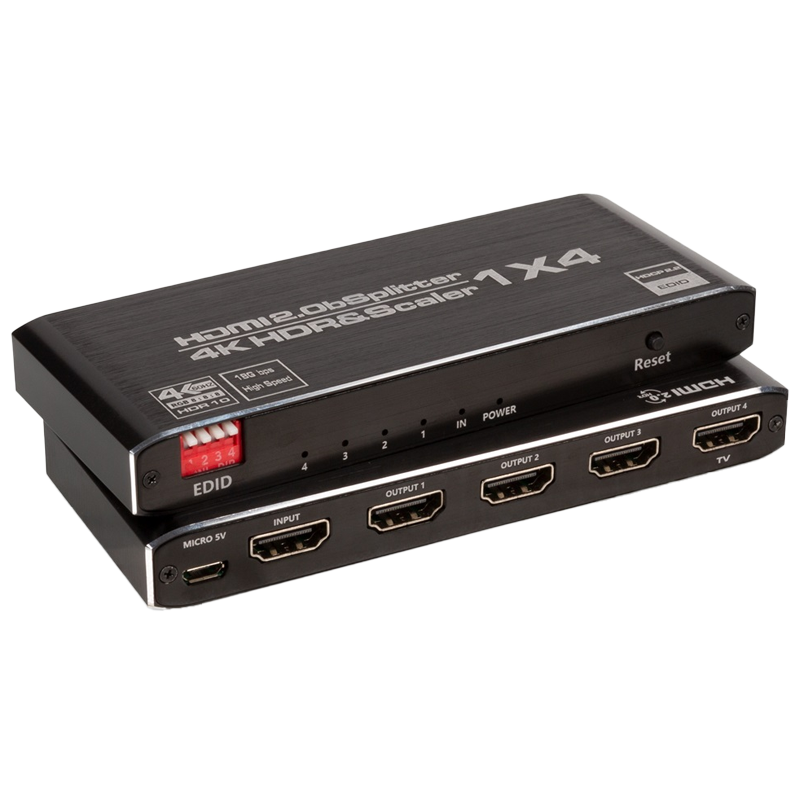 SPLITTER HDMI 2.0b 1X4 4K HDR HDMI1X4-HDR-4K