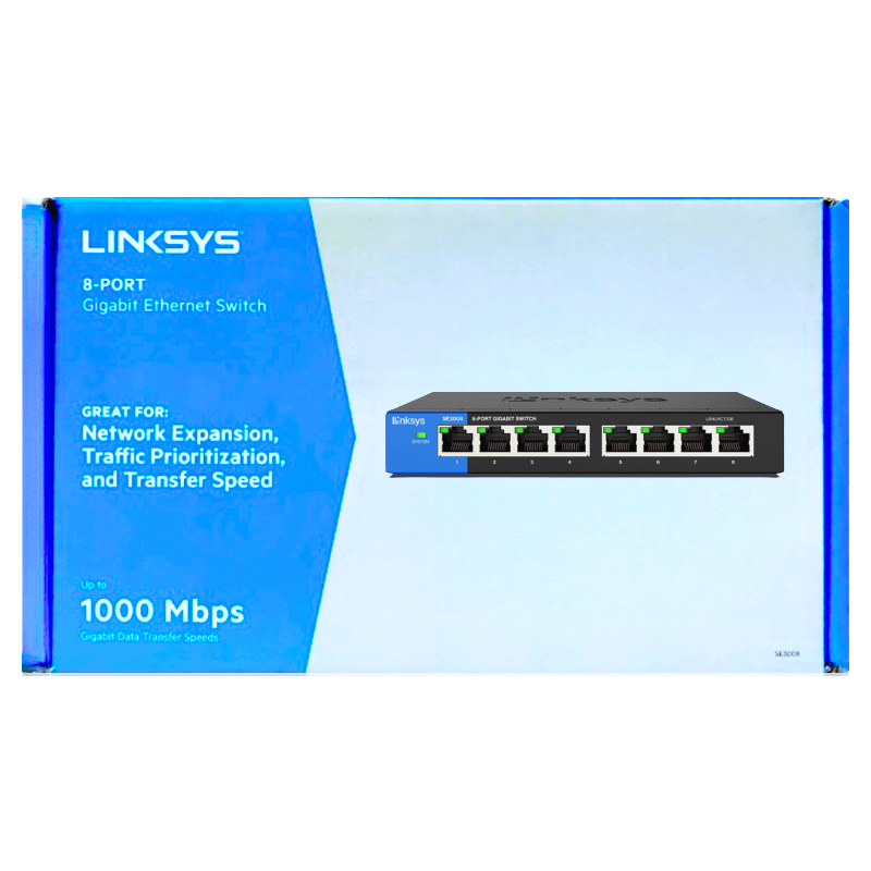 LINKSYS SWITCH GIGABIT 8 PUERTOS SE3008