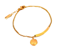 Pulsera Hip Hop Oro M13 Titanio Acero