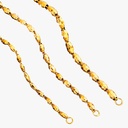 Collar De Oliva De Soldadura Láser Chapado En Oro De 24K 5MM NX1089
