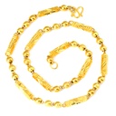 Collar de bambú hexagonal para hombre chapado en oro XL002N