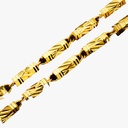 Collar de pilar hexagonal para hombre de latón chapado en oro 45324 3 mm