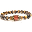 pulsera de pareja ojo de tigre ágata roja