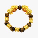 Balde Dorado Abalorios Ojo De Tigre Doble Pixiu 3114