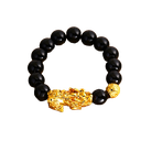 Bravo chapado en oro cristal negro 12mm 153