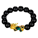 Pulsera Pixiu [Tai Chi - Get Rich + 14mm Obsidian]