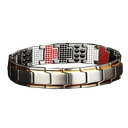 Pulsera magnética multipuntoYJSL-666-666 PLATEADO-DORADO