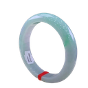 Pulsera de jadeíta con flor flotante de hielo