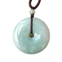 Colgante de jade natural Ping An 25 mm