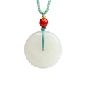 COLGANTE DE JADE BLANCO HE TIAN 25MM