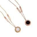 Collar de acero de titanio romano de doble cara
