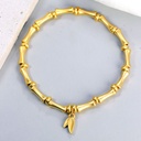 PULSERA DORADO HOJA